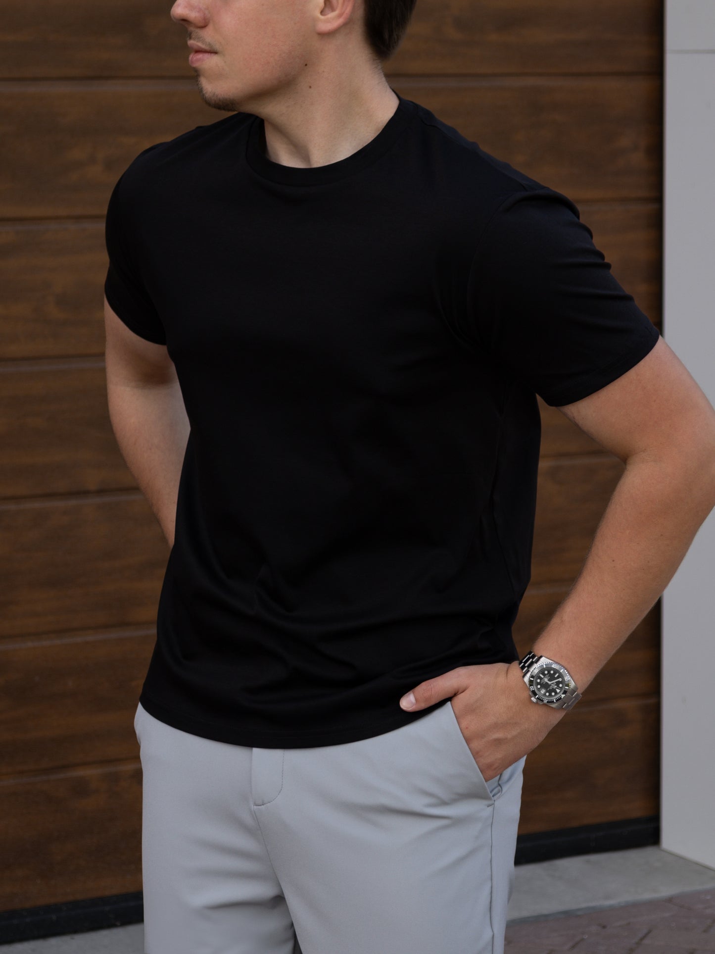 The Mercerised T-Shirt - Black