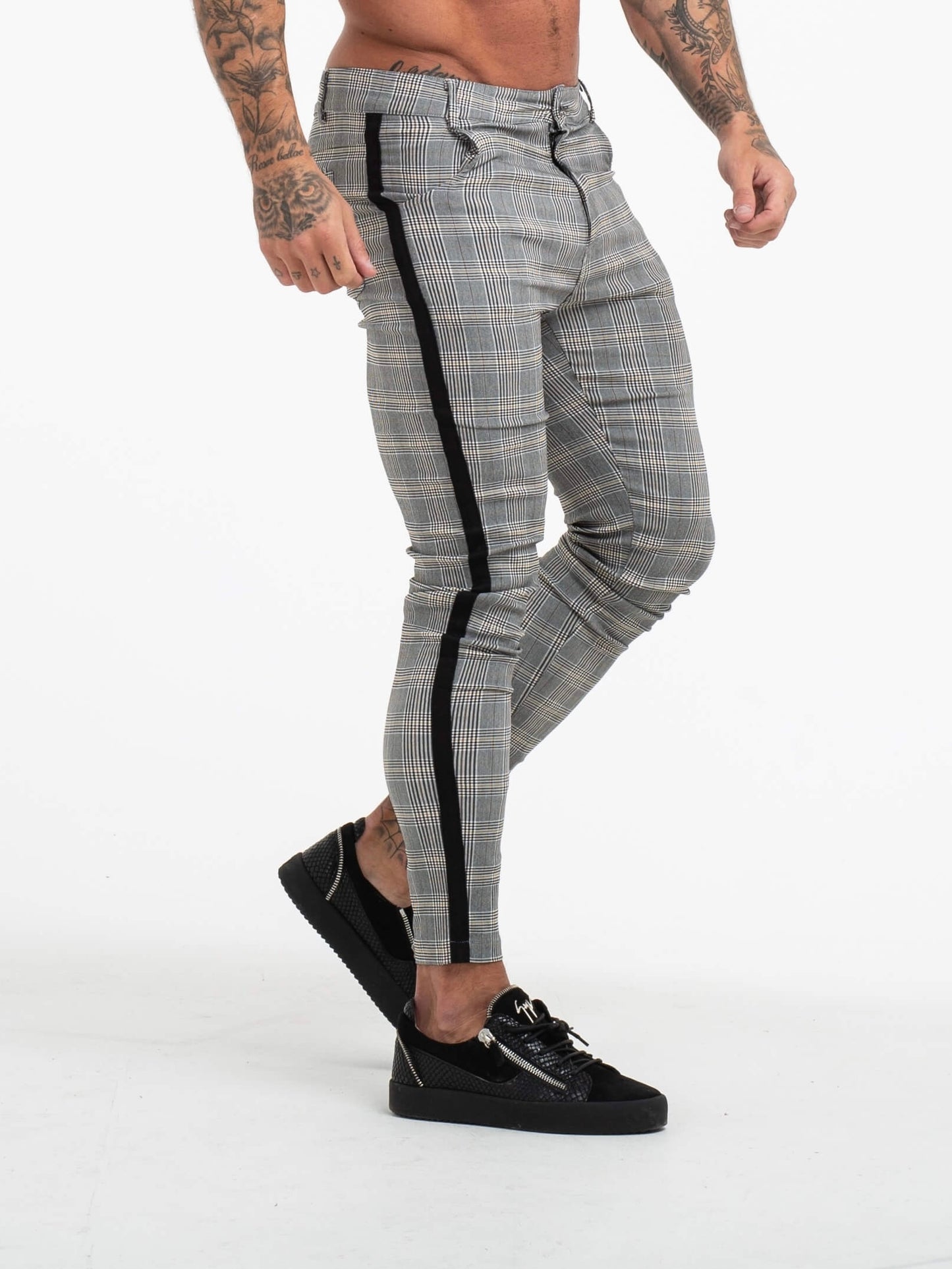 THE EMANUELE TROUSERS - GREY/BLACK 2.0