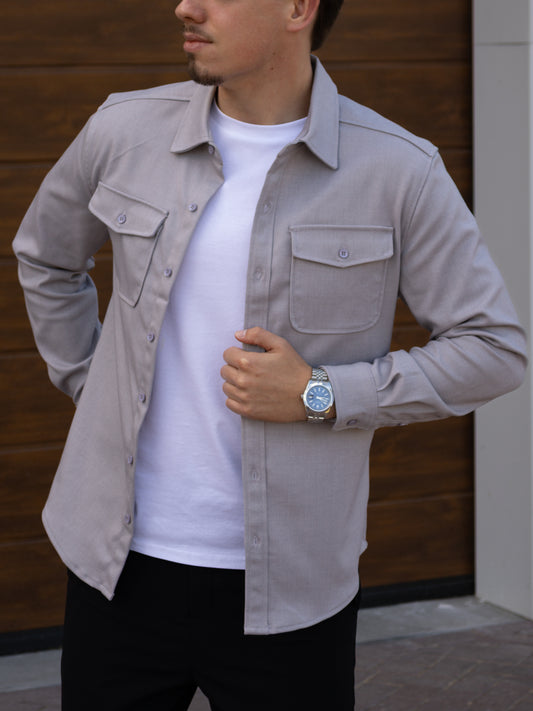 The Milano Overshirt - Grey