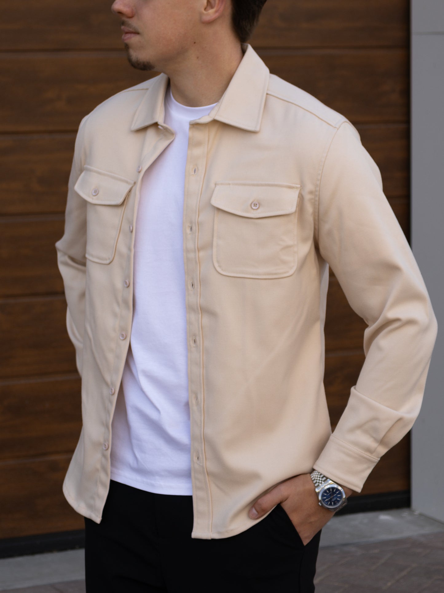 The Milano Overshirt - Beige