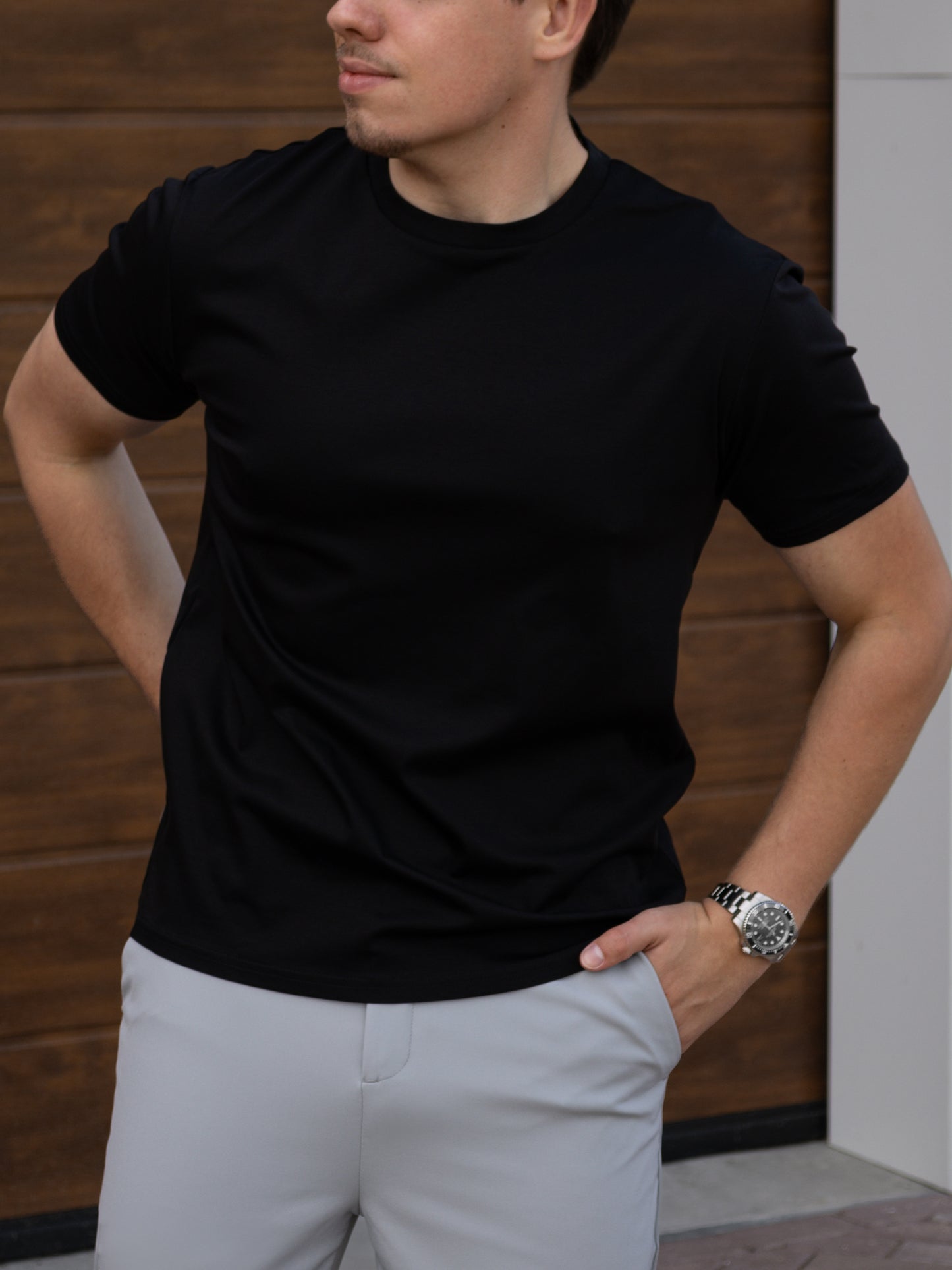 The Mercerised T-Shirt - Black