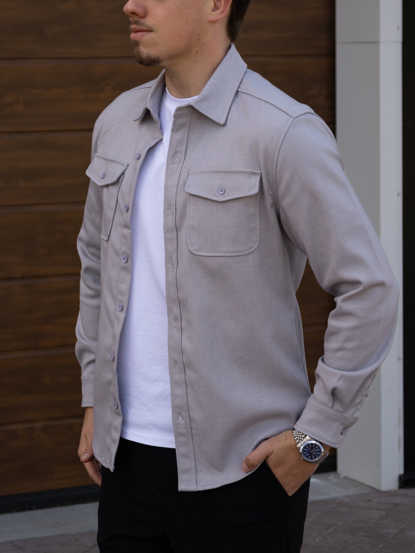 The Milano Overshirt - Grey