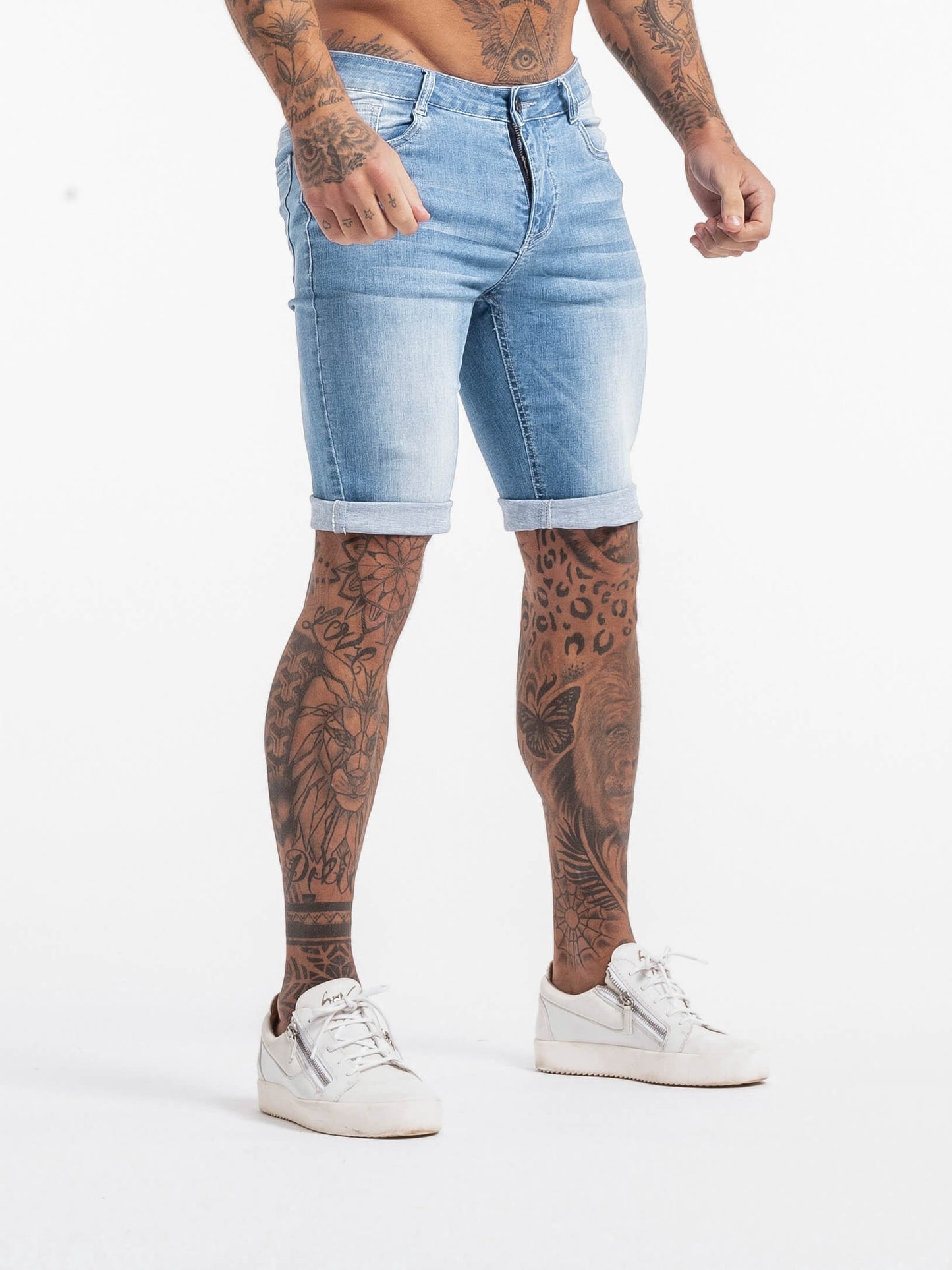 Stylish Michèllo jeans trousers and shorts in various sizes, colors, and styles for men, including class, ripped designs, and summer shorts.