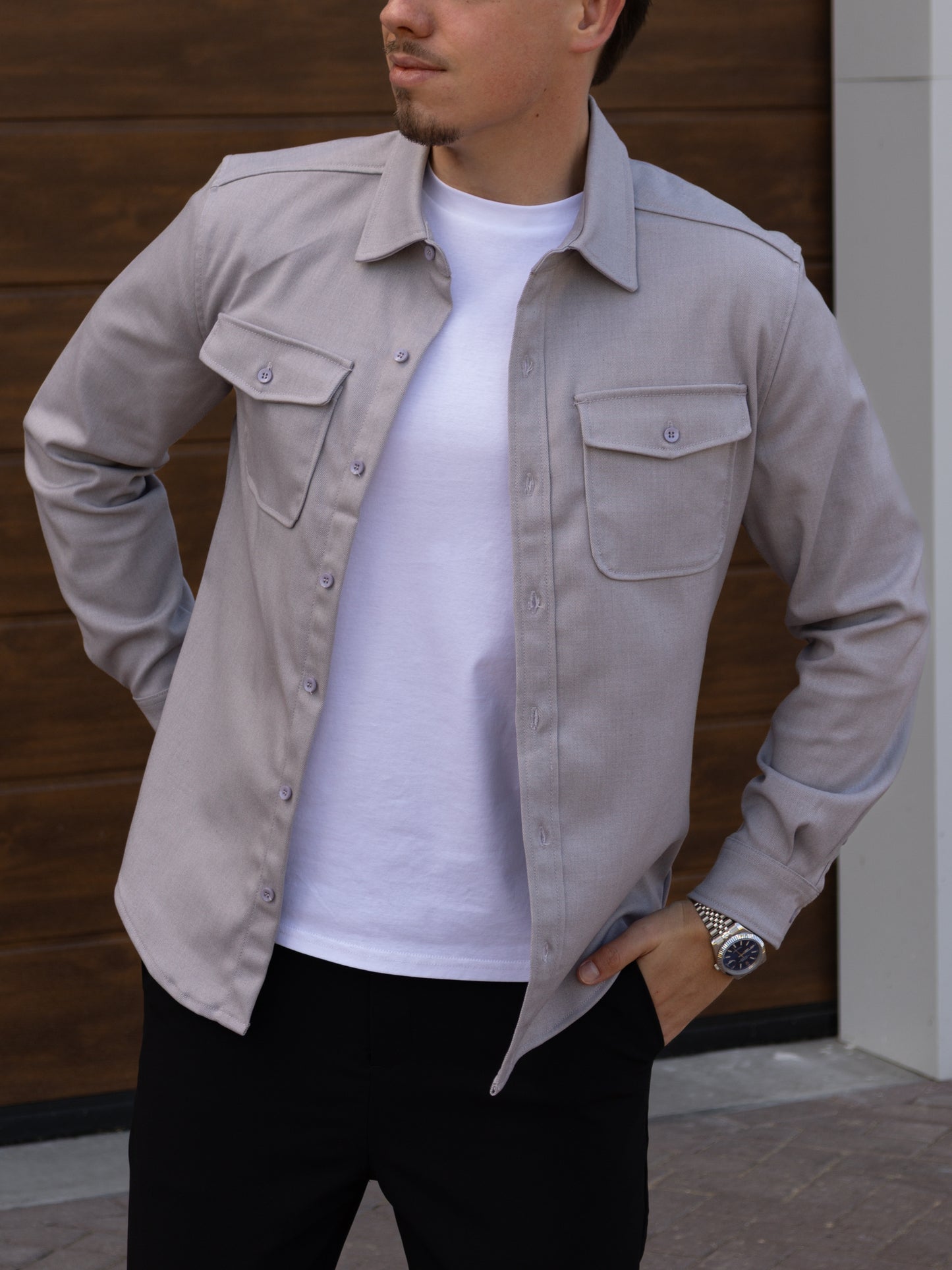 The Milano Overshirt - Grey