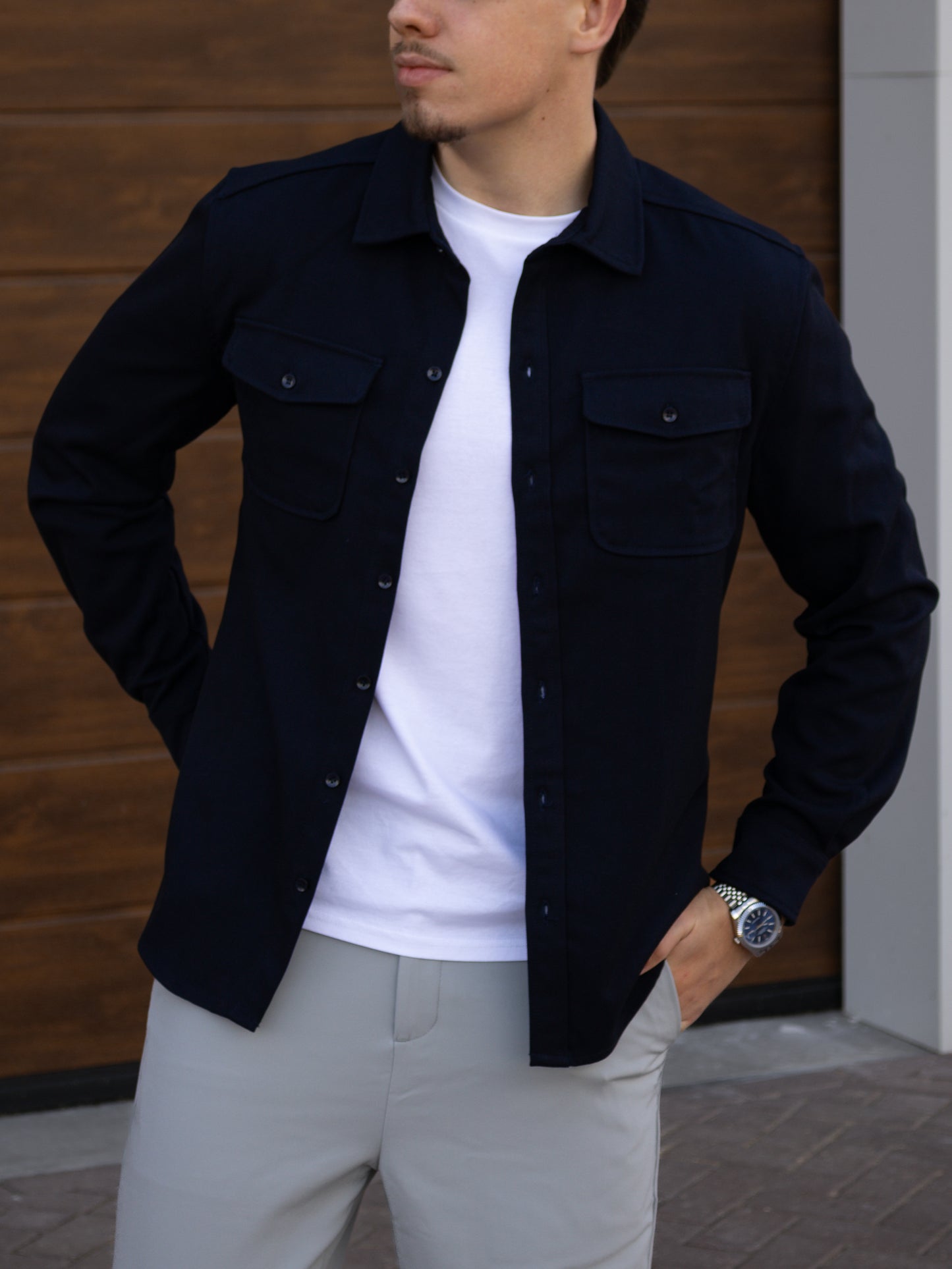 The Milano Overshirt - Dark Blue
