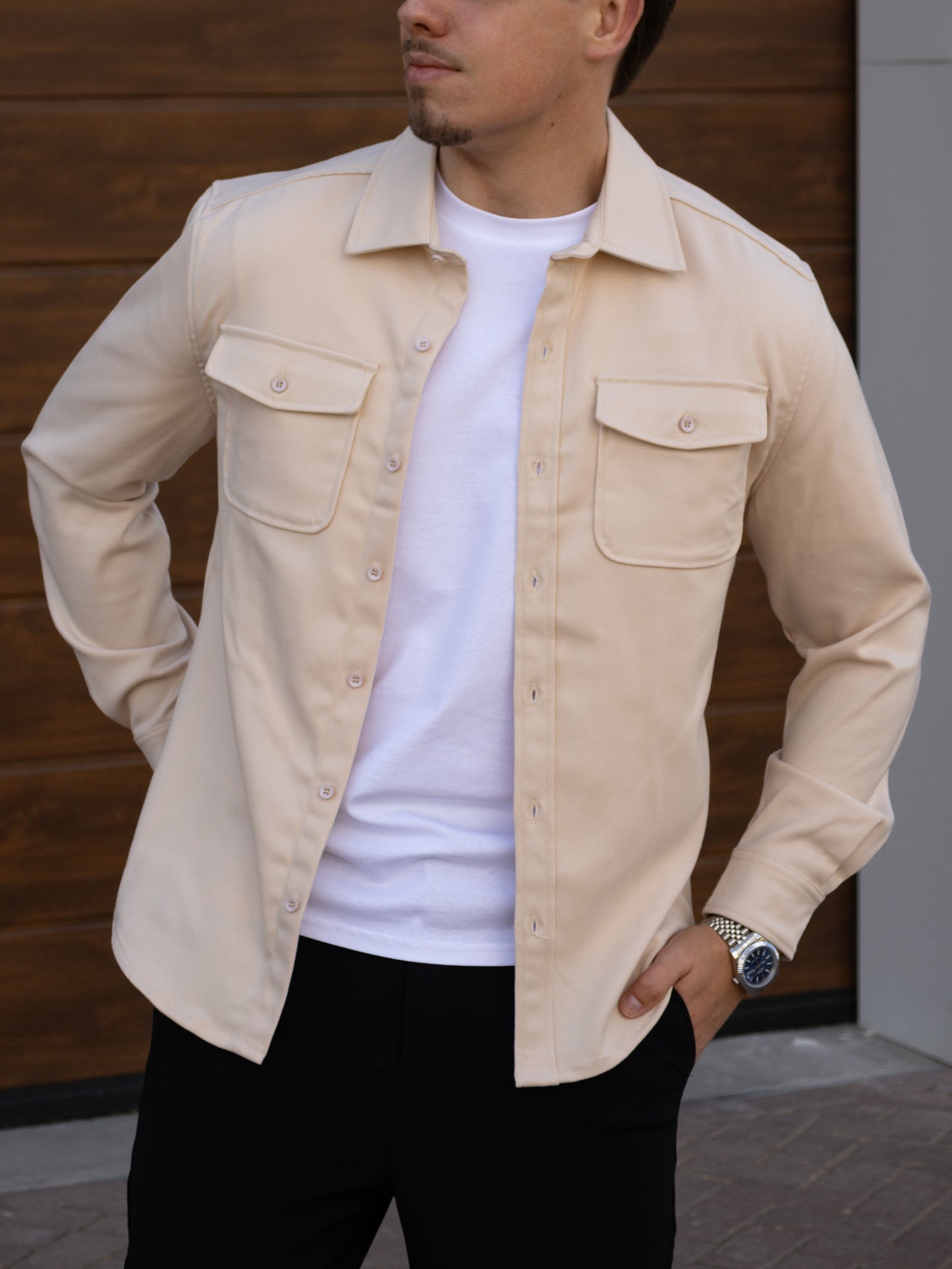 The Milano Overshirt - Beige