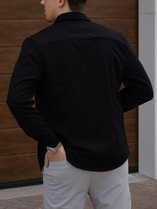 The Milano Overshirt - Black