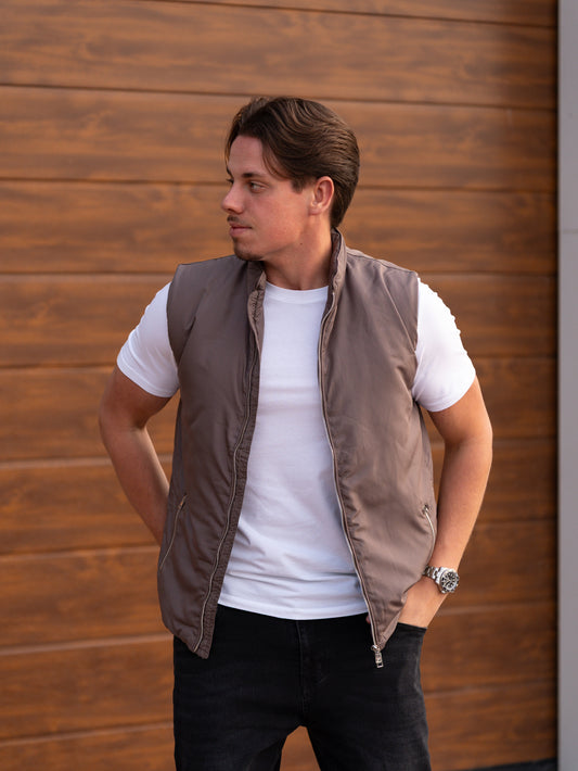 The Romano Bodywarmer - Taupe