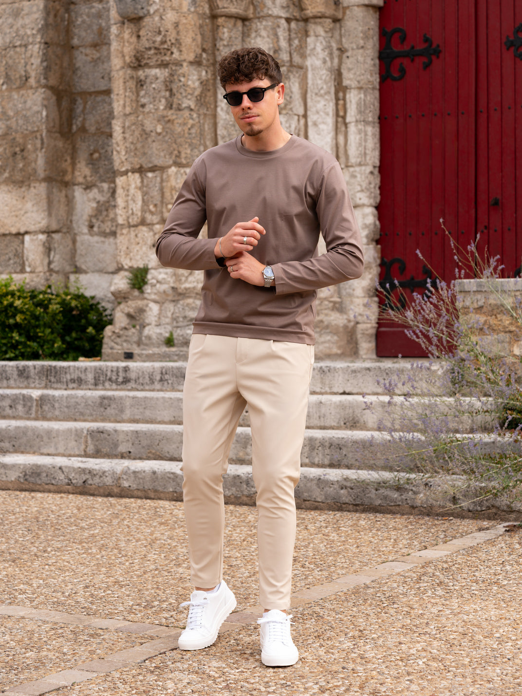 Mercerised Long Sleeve - Camel