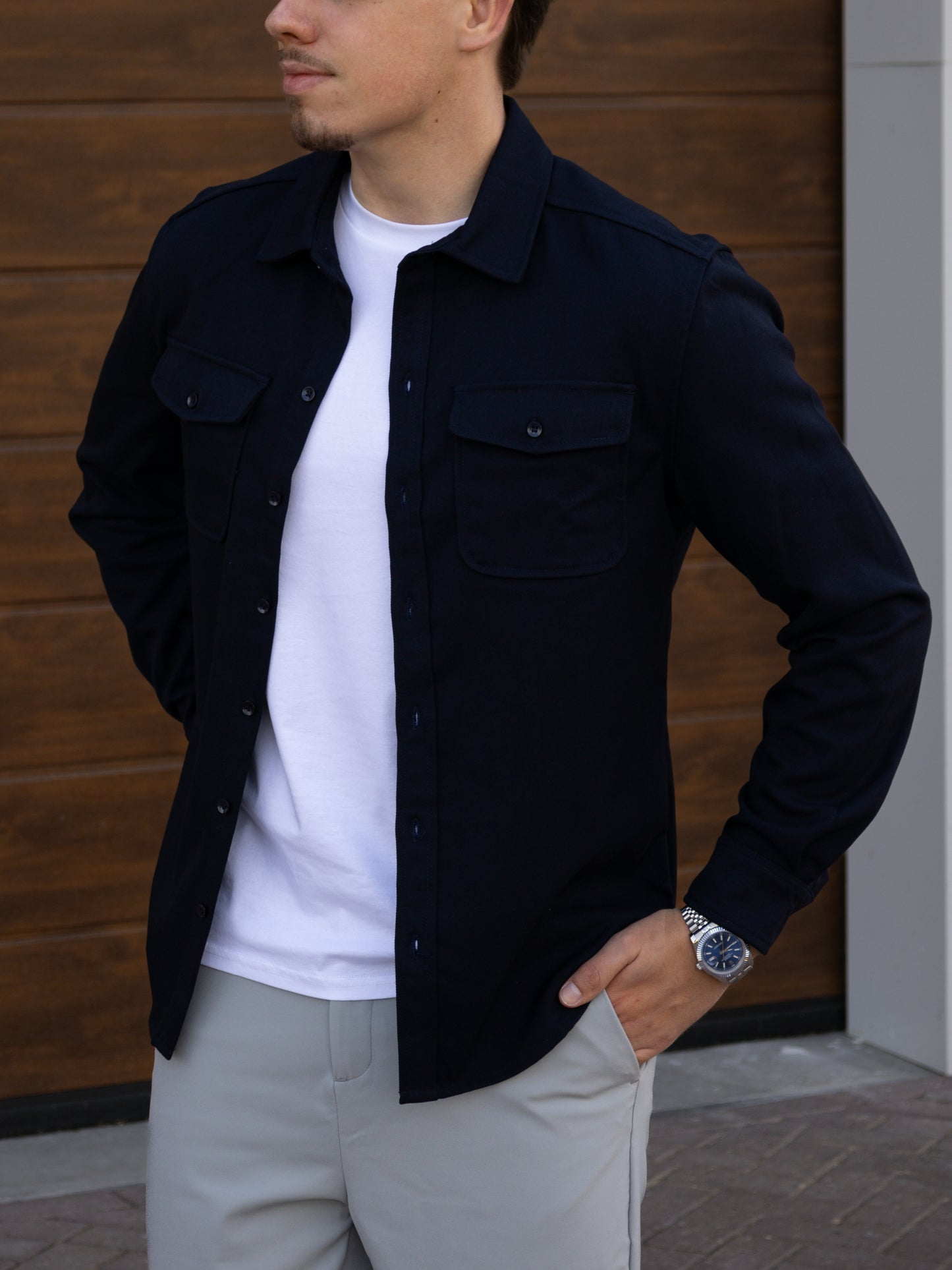 The Milano Overshirt - Dark Blue