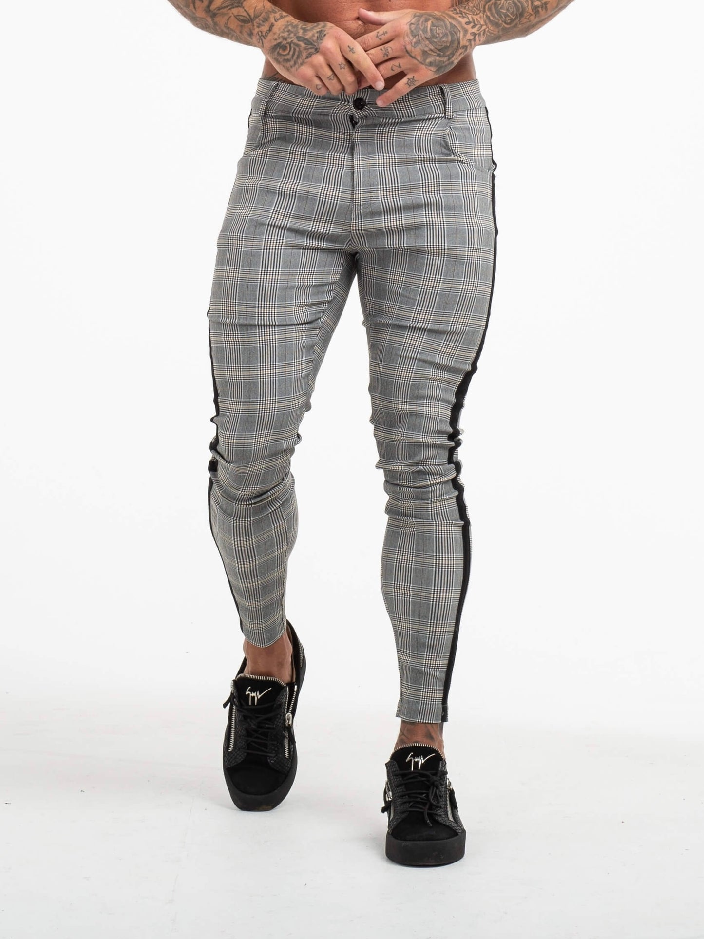 THE EMANUELE TROUSERS - GREY/BLACK 2.0