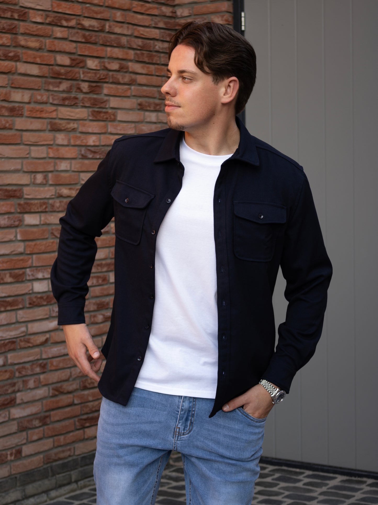 The Milano Overshirt - Dark Blue