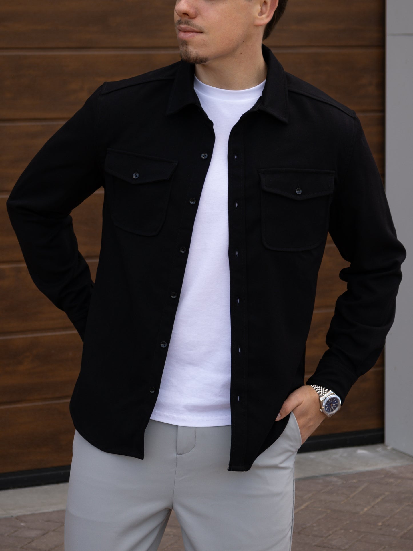 The Milano Overshirt - Black