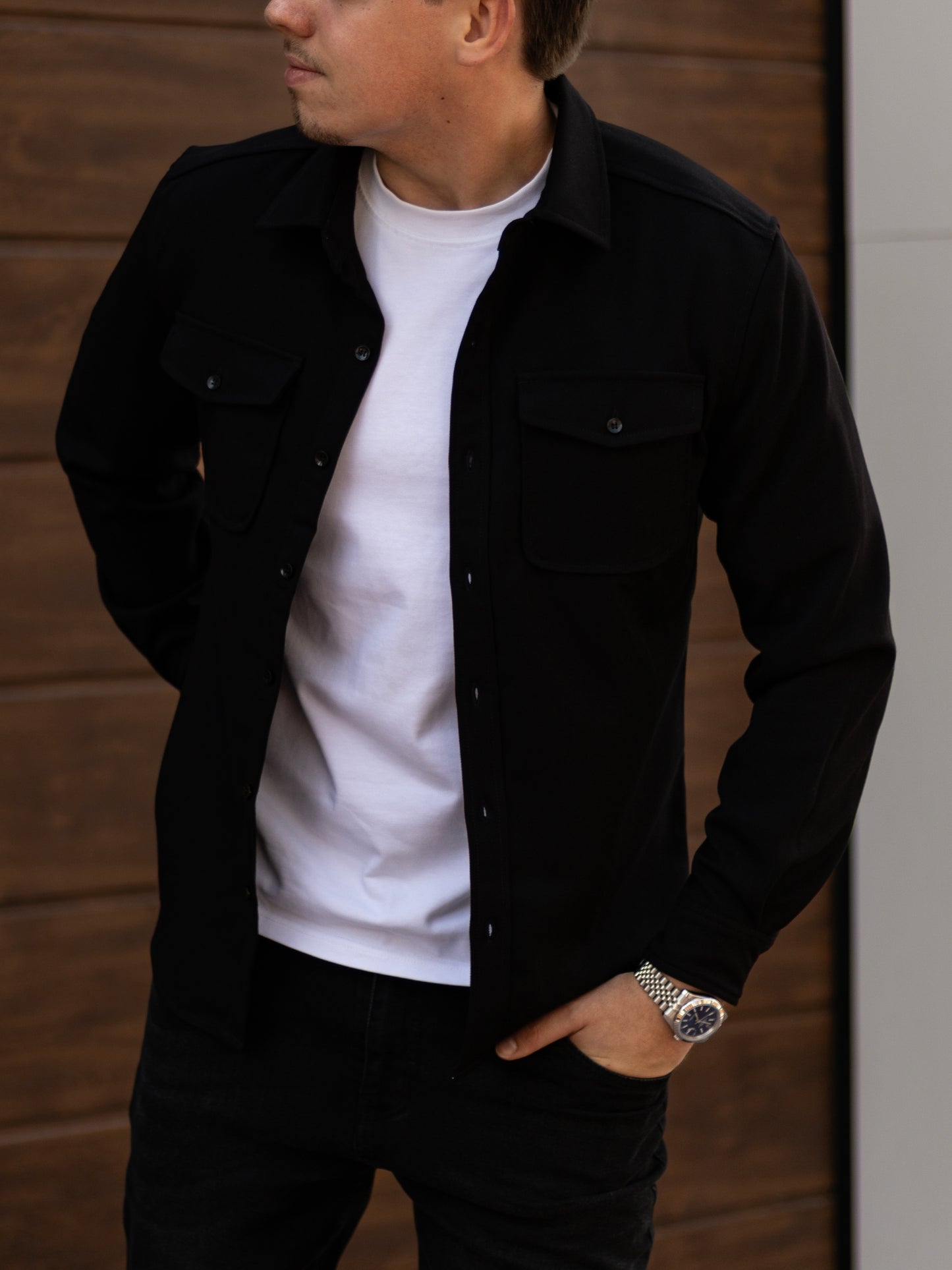 The Milano Overshirt - Black