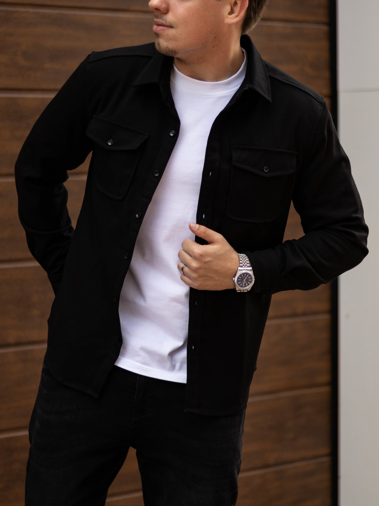 The Milano Overshirt - Black