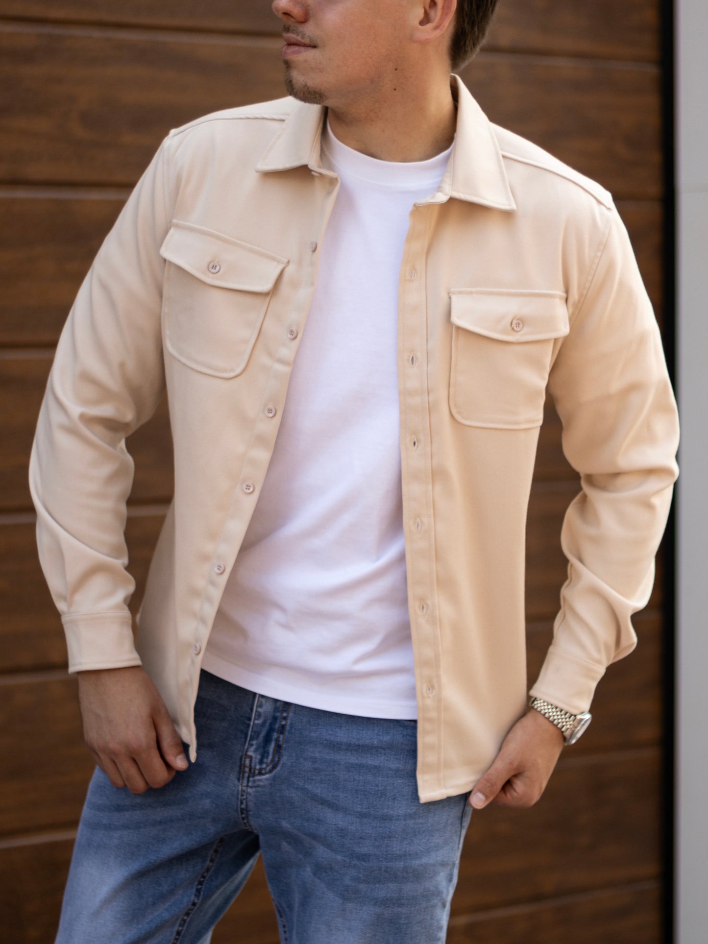 The Milano Overshirt - Beige