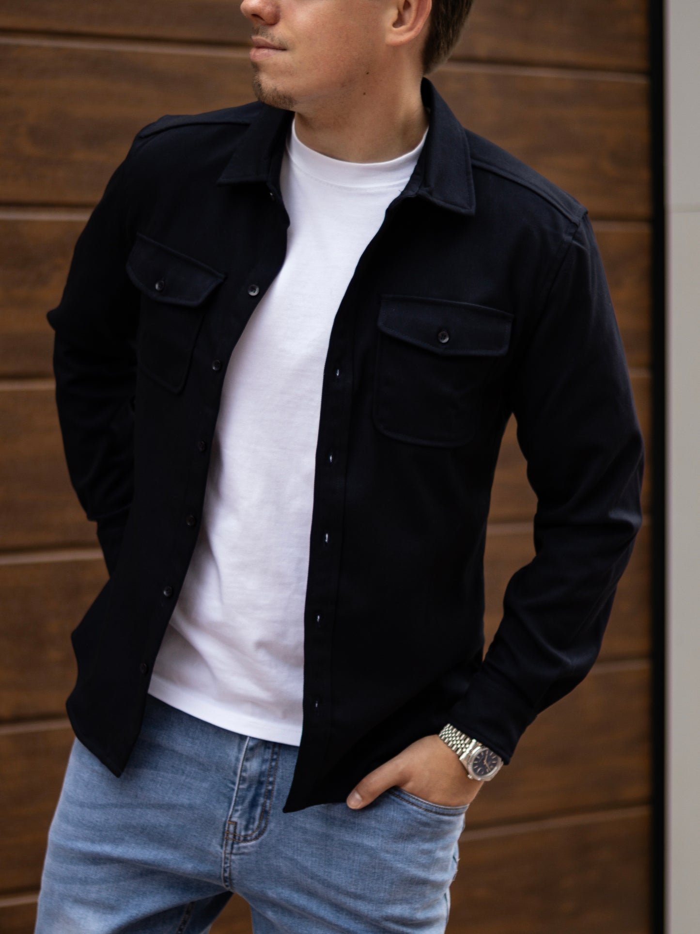 The Milano Overshirt - Dark Blue