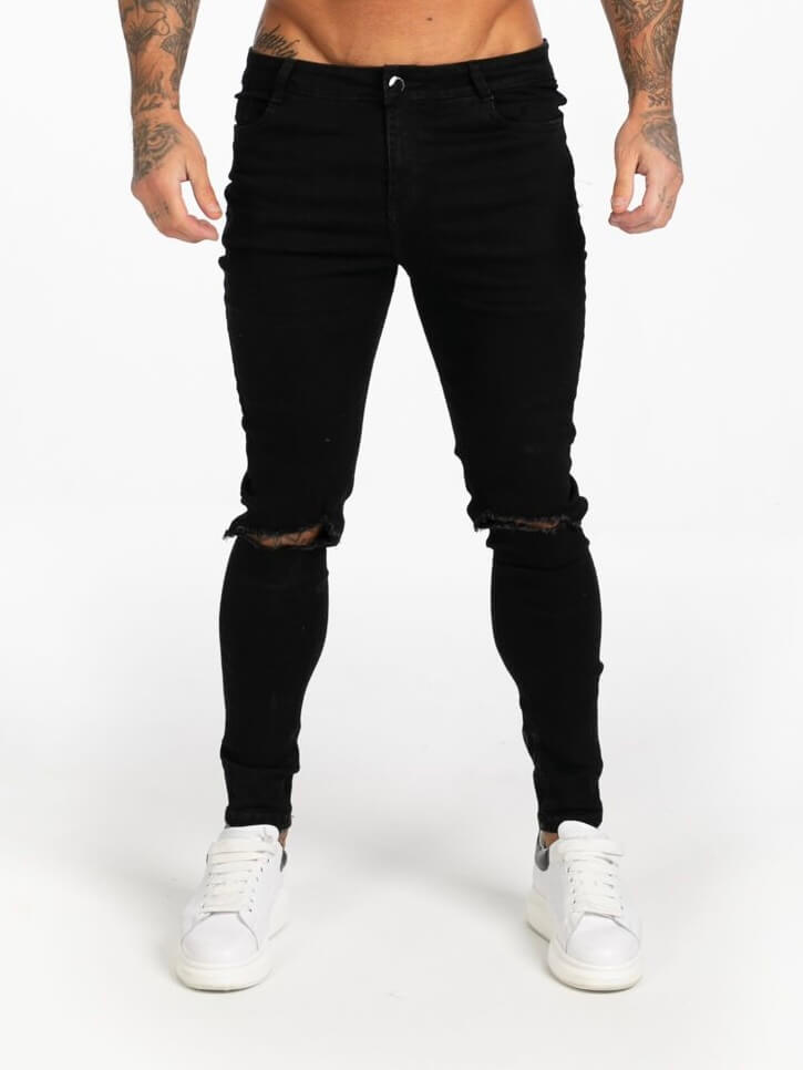 The Antonio Ripped Knee Jeans - Black