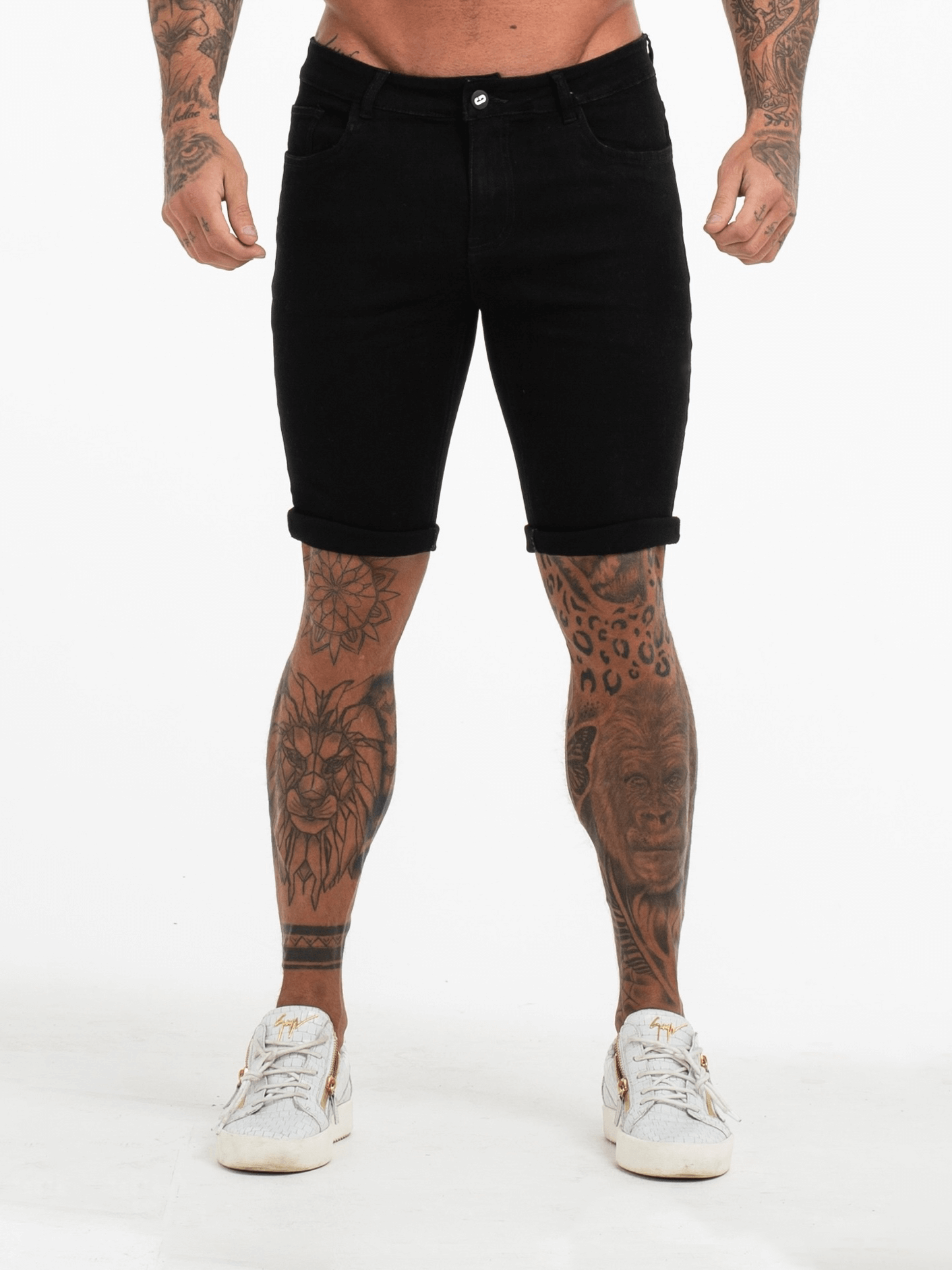 The Lucente Denim Shorts - Black