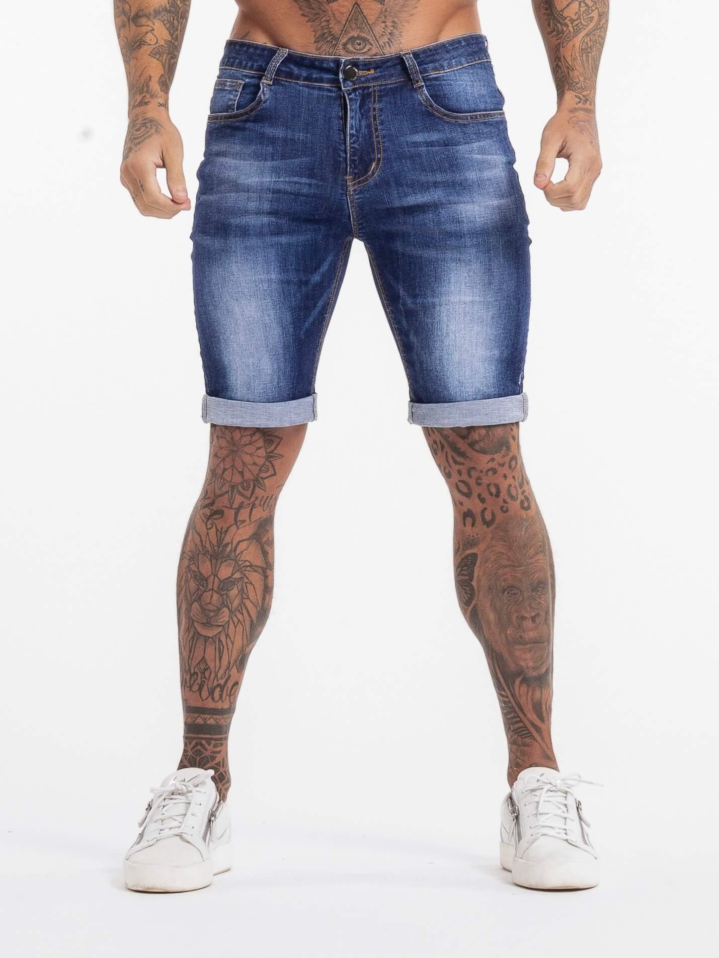 The Lucente Denim Shorts - Blue