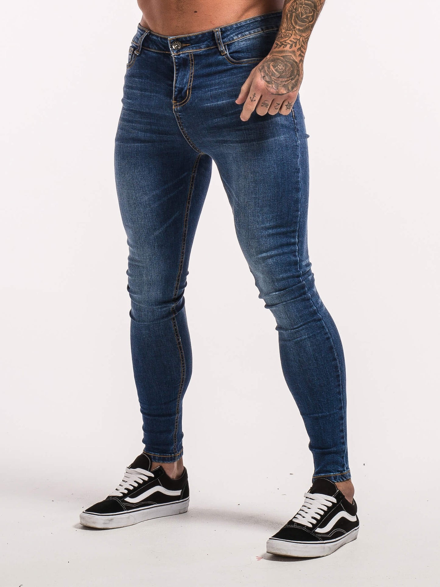 Stylish Michèllo jeans trousers and shorts in various sizes, colors, and styles for men, including class, ripped designs, and summer shorts.