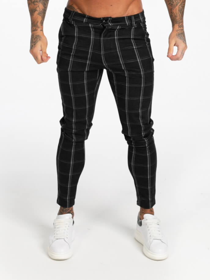 THE SILVIO TROUSERS - BLACK/WHITE