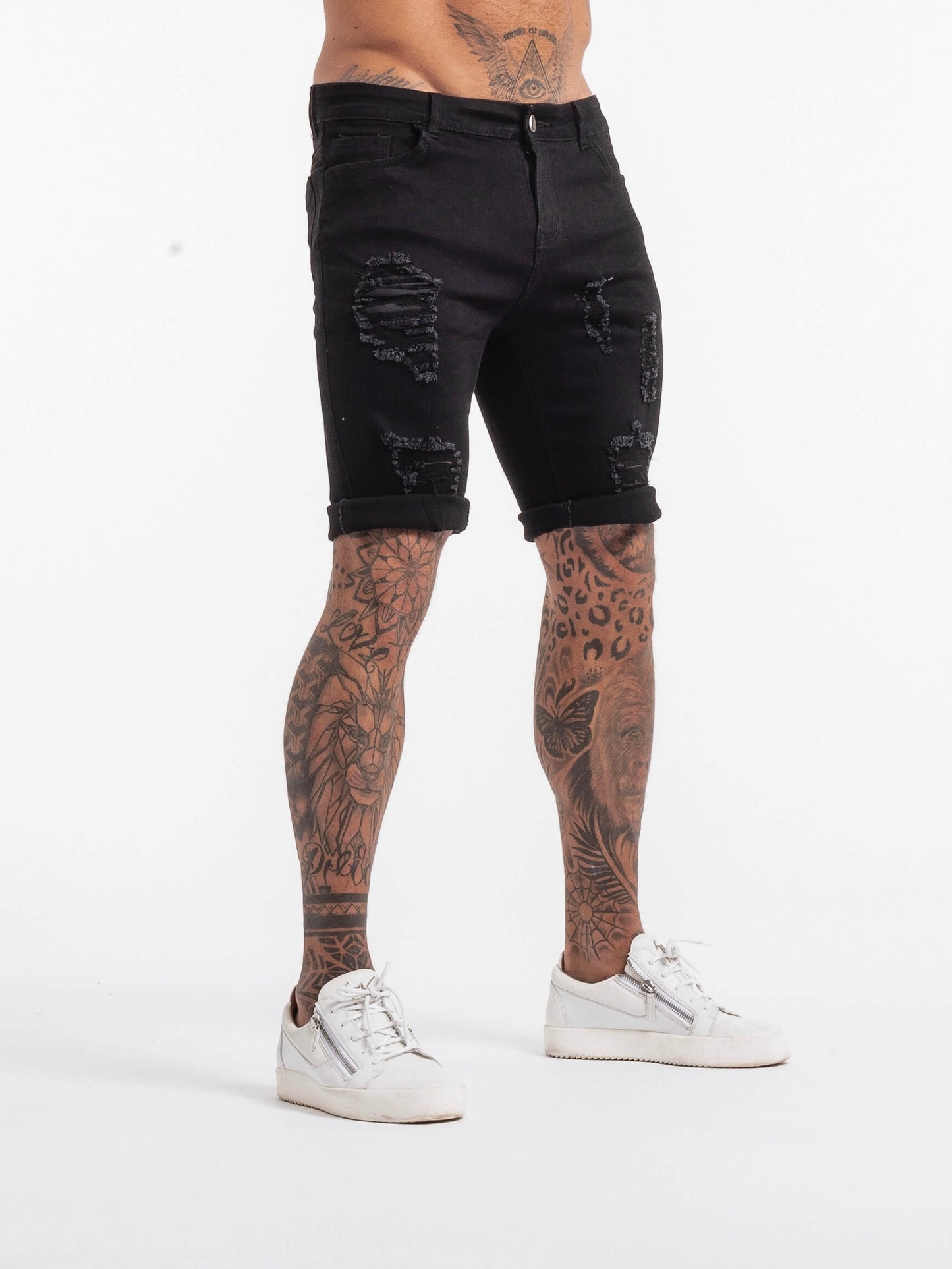 Stylish Michèllo jeans trousers and shorts in various sizes, colors, and styles for men, including class, ripped designs, and summer shorts.