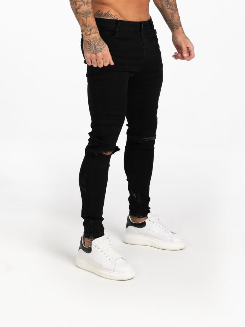 Stylish Michèllo jeans trousers and shorts in various sizes, colors, and styles for men, including class, ripped designs, and summer shorts.