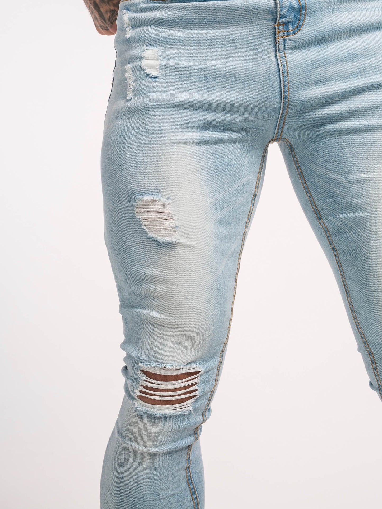 Stylish Michèllo jeans trousers and shorts in various sizes, colors, and styles for men, including class, ripped designs, and summer shorts.