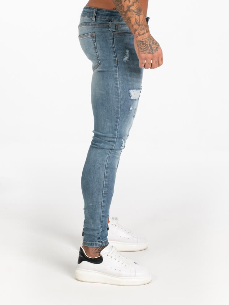 Stylish Michèllo jeans trousers and shorts in various sizes, colors, and styles for men, including class, ripped designs, and summer shorts.