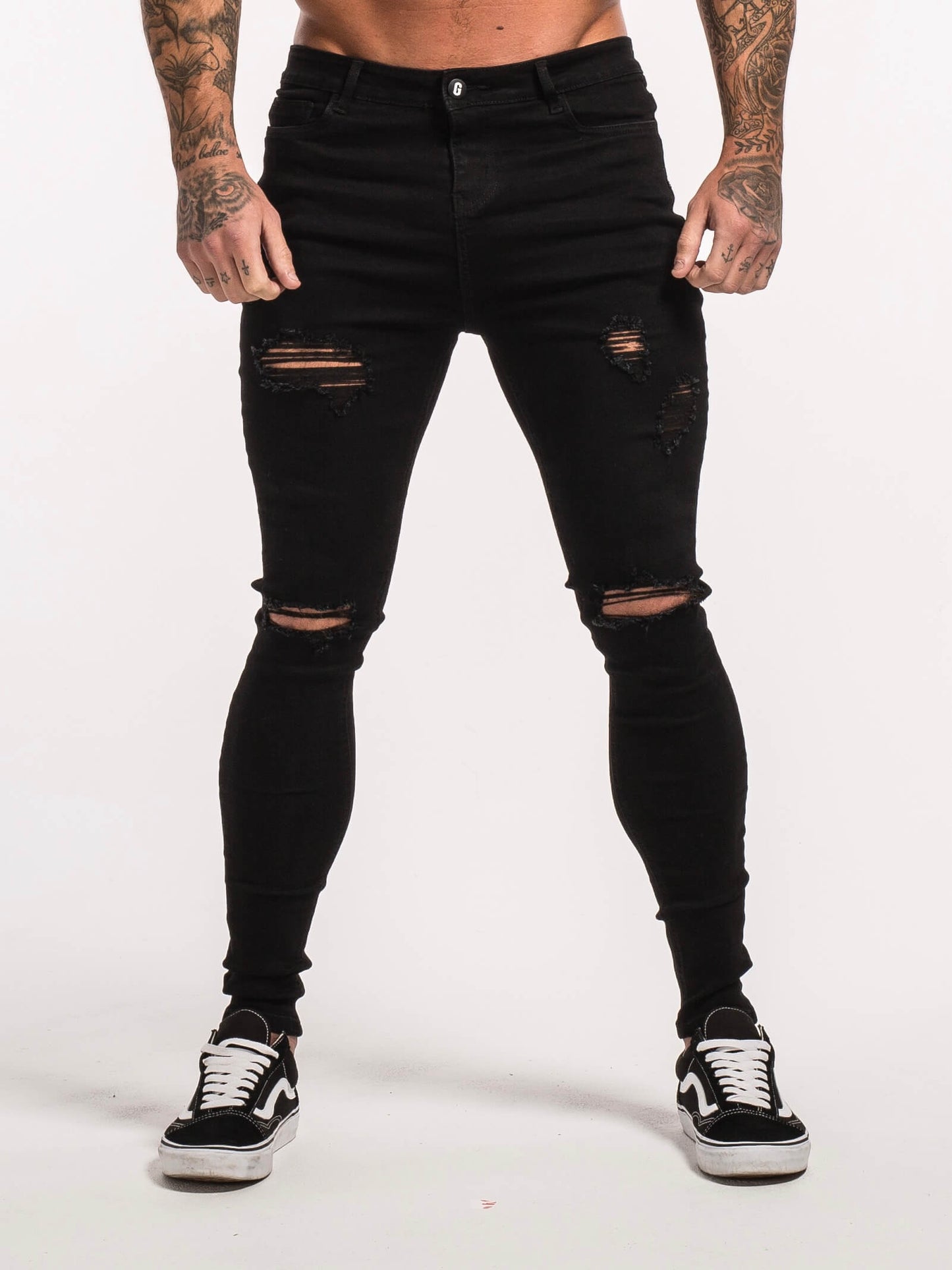 The Vittorio Ripped Jeans - Black