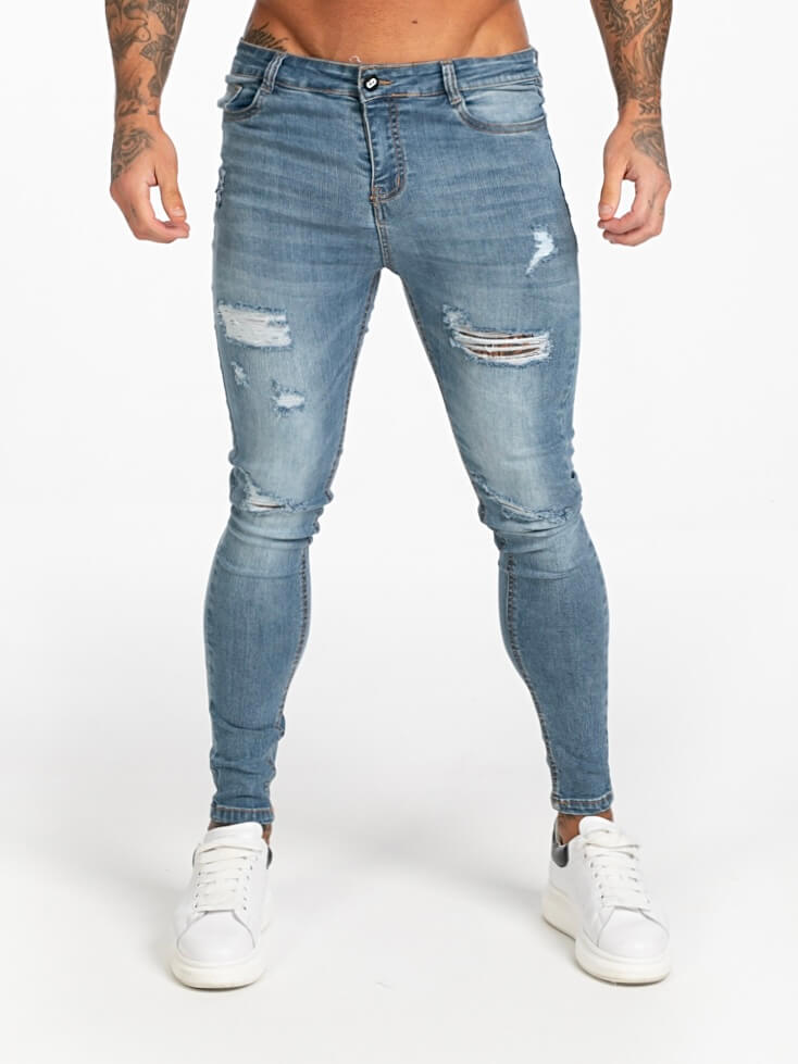 THE VITTORIO RIPPED JEANS - LIGHT BLUE