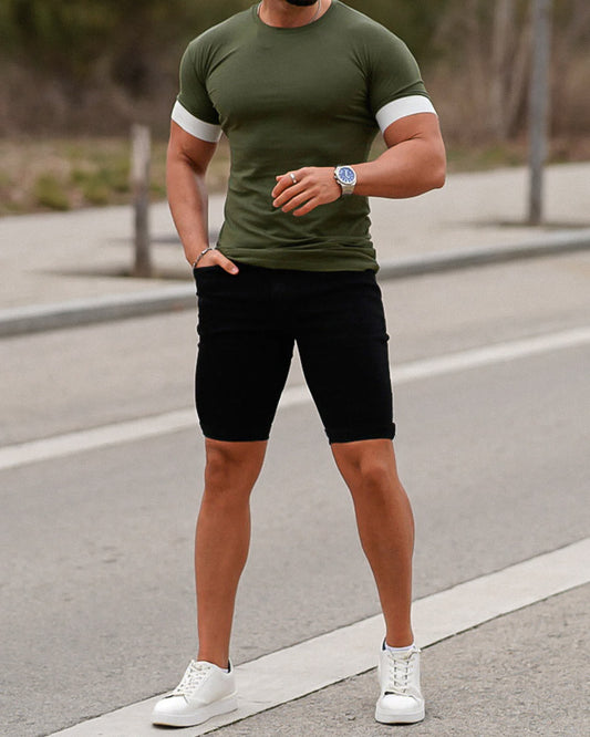 The Lucente Denim Shorts - Black