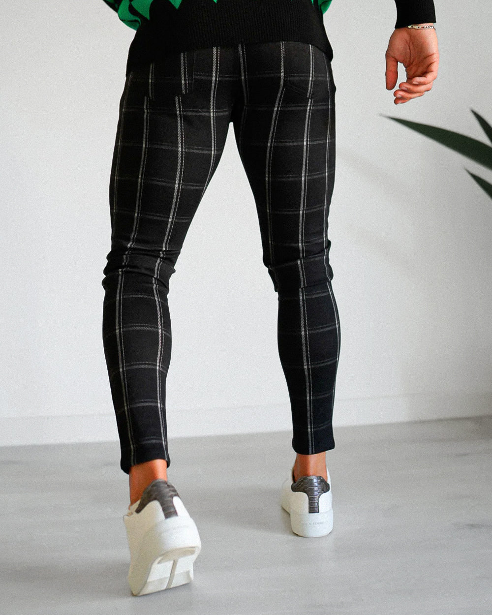THE SILVIO TROUSERS - BLACK/WHITE