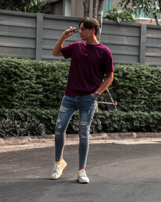 The Vittorio Ripped Jeans - Light Blue