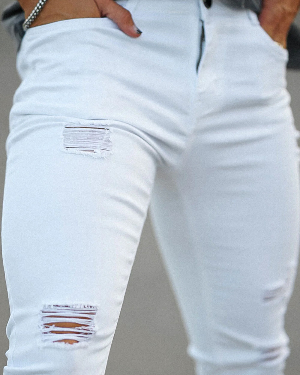 The Vittorio Ripped Jeans - White