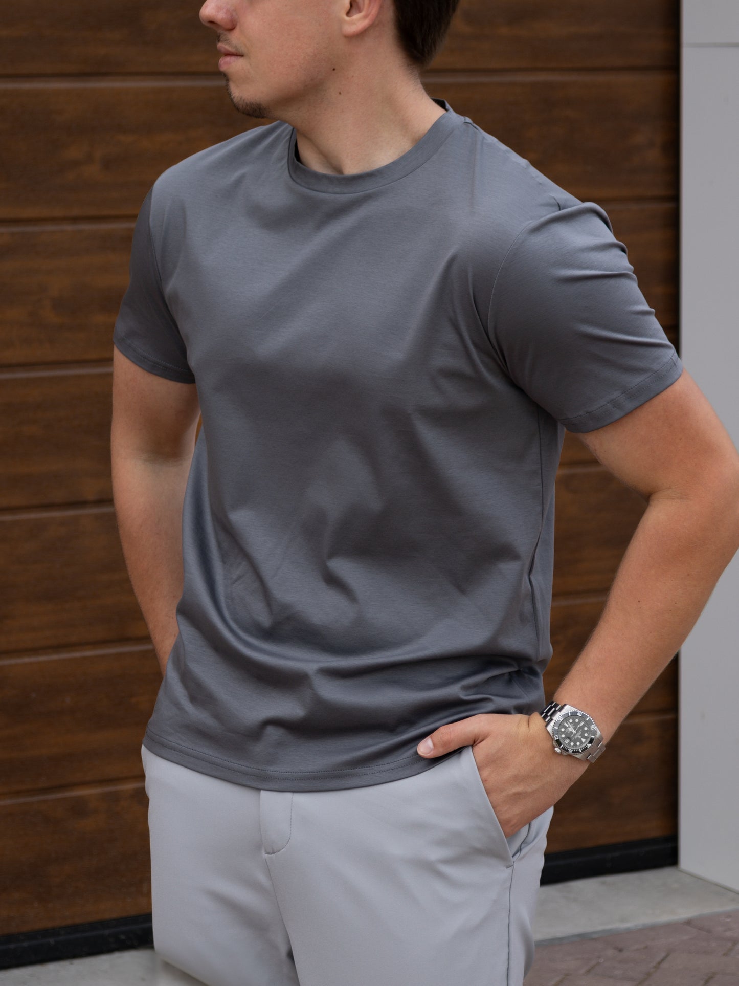 The Mercerised T-Shirt - Grey