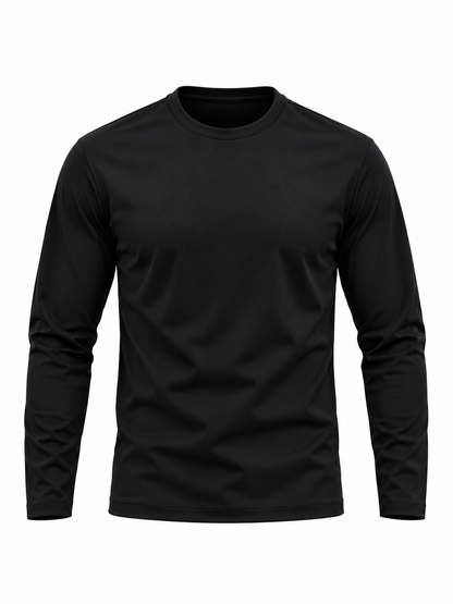 Mercerised Long Sleeve - Black