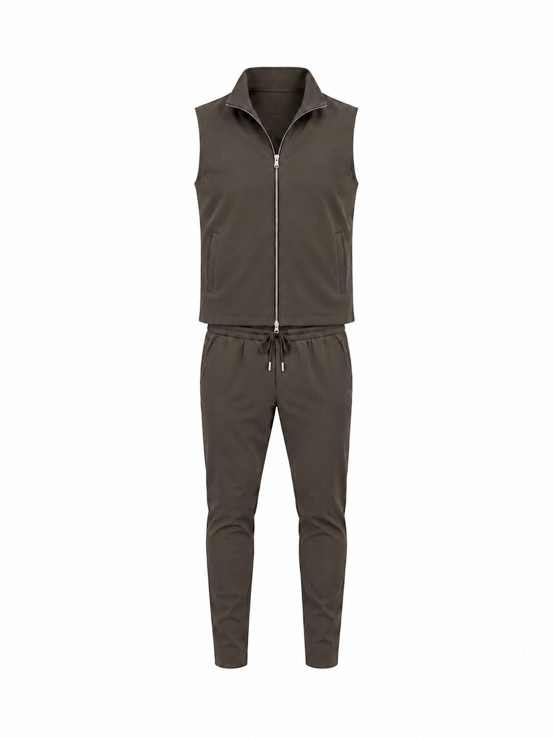 Tech Gilet Suit - Brown