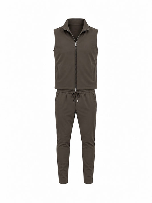 Tech Gilet Suit - Brown
