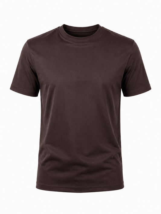 The Mercerised T-Shirt - Coffee