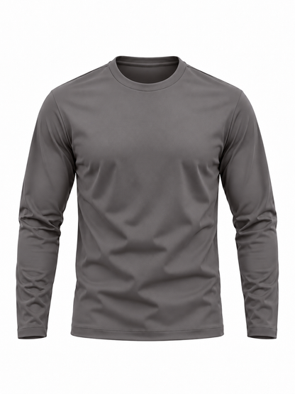 Mercerised Long Sleeve - Grey