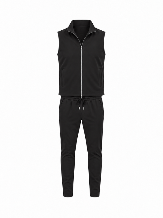 Tech Gilet Suit - Black