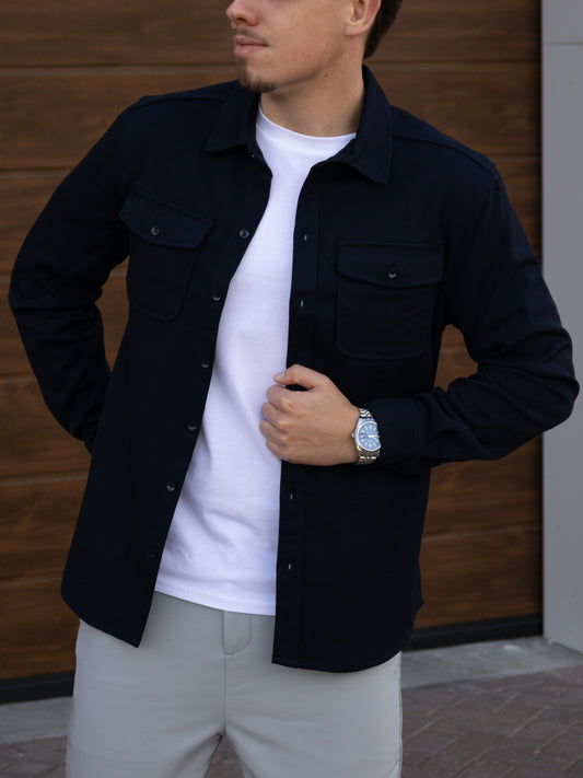 The Milano Overshirt - Dark Blue
