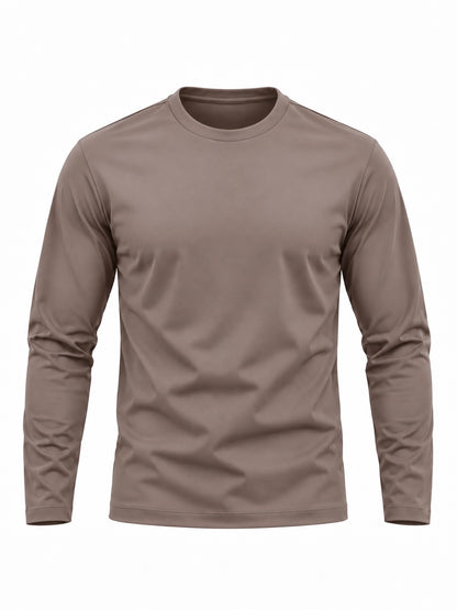Mercerised Long Sleeve - Camel