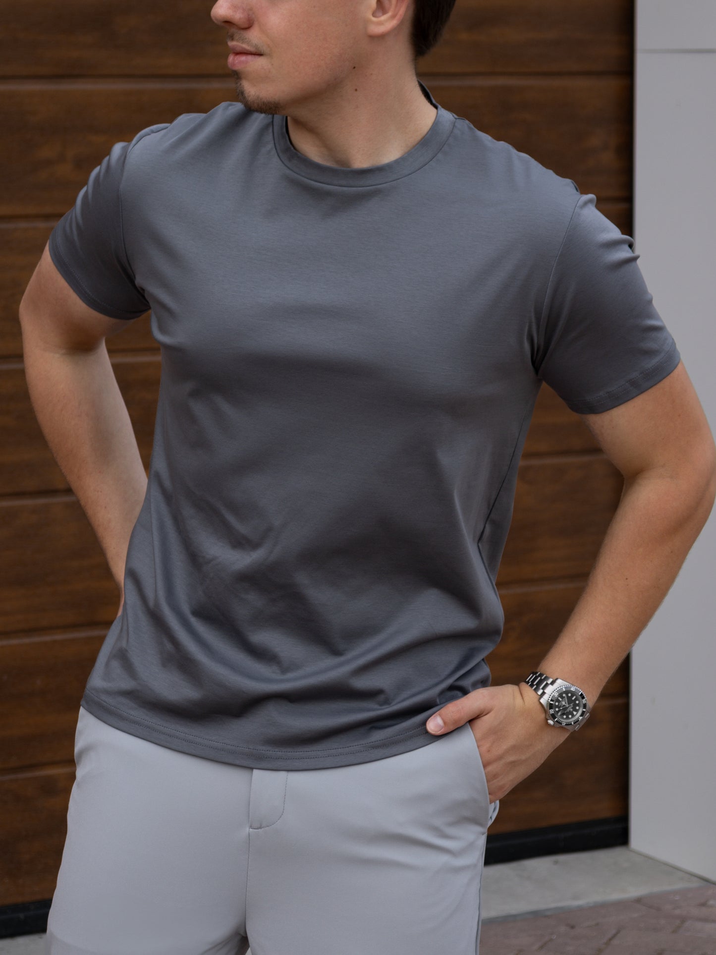 The Mercerised T-Shirt - Grey
