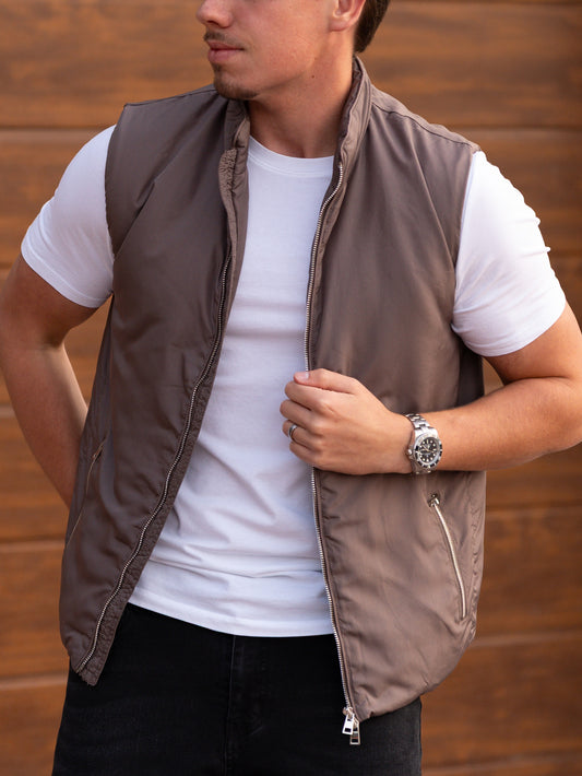 The Romano Bodywarmer - Taupe