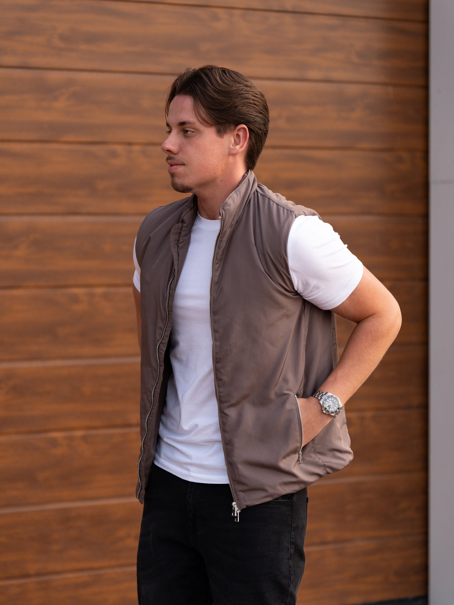 The Romano Bodywarmer - Taupe