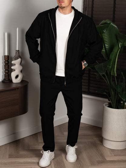 The Hooded Tech Suit - Black