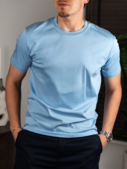 The Mercerised T-Shirt - Light Blue